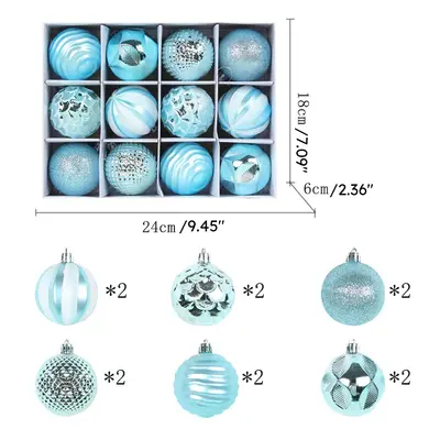 Set of PVC Christmas Tree Baubles - Festive Decorations for Christmas Trees