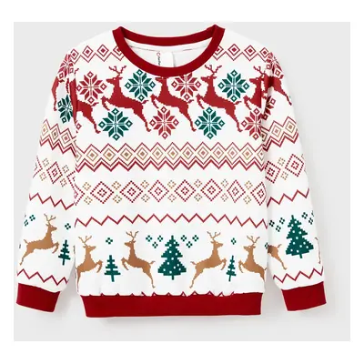 Christmas Sweatshirt Allover Pattern Reindeer Outfits Matching for Family