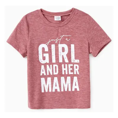 Mommy and Me Short-sleeve Letter Print Tee