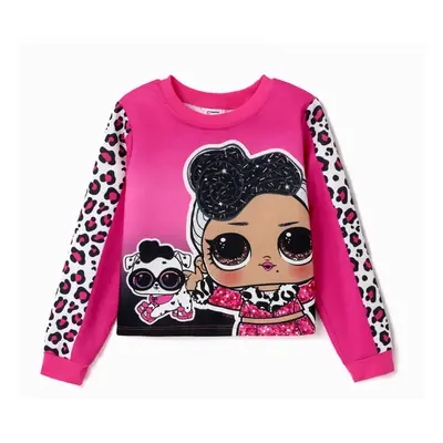 L.O.L. SURPRISE! Kid Girl Character Print Pullover Crop Top/Sweatshirt