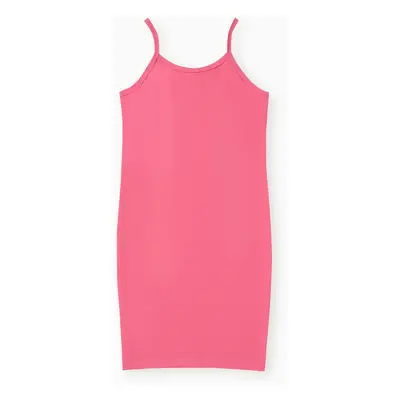 Kid Girl Solid Color Hip-covering Cami Dress