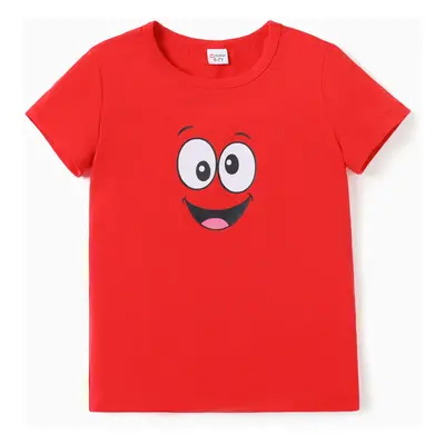 Kid Girl/Boy Graphic Short-sleeve Cotton Tee