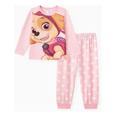 PAW Patrol 2pcs Toddler Girl/Boy Skye Everest Chase Marshall Tee and Polka dots/Stripe Pants Set