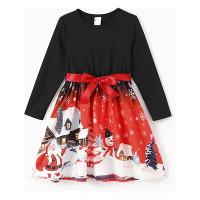 Christmas Kid Girl Dress with Belt