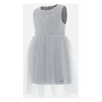 Go-Glow Light Up White Party Dress With Sequined Butterfly Including Controller (Built-In Batter