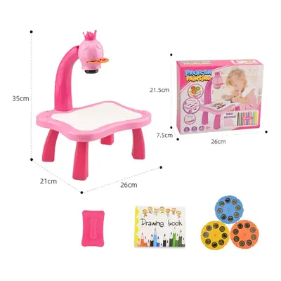 Multifunctional Projector Drawing and Writing Desk for Kids with Sound Effects and Detachable Ro