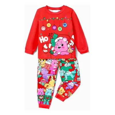 Care Bears Christmas Family Matching Character Xmas Tree Print Long-sleeve Pajamas Sets (Flame R