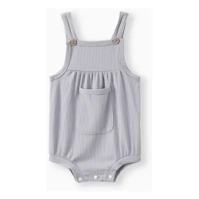 Baby Boy/Girl Soft Patch Pocket Romper