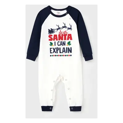 Christmas Pajamas Raglan Sleeves Santa I Can Explain Theme Matching for Family