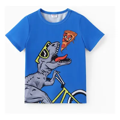 Kid Boy Animal Dinosaur Print Short-sleeve Tee