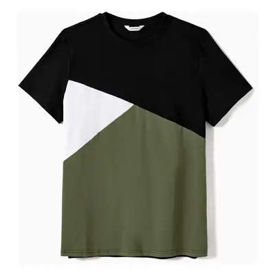 Family Matching Sets Two Tone Short-sleeve Belted Co-ord Set or Color Block T-shirts