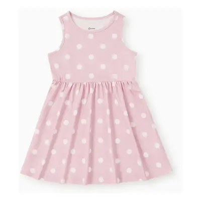 Toddler/Kid Girl Heart Print/Polka dots Sleeveless Dress