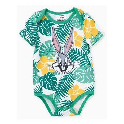 Looney Tunes Family Matching Tropical Leaf Floral Print Onesie/Dress/Tee