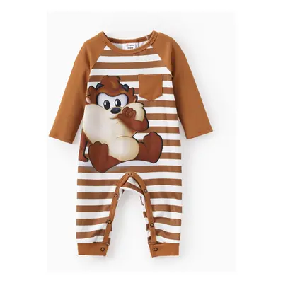 Looney Tunes Baby Girl/Boy 1pc Long-sleeve Striped Jumpsuit