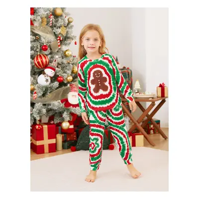 Christmas Family Red&Green Tie-Dye Gingerbread Man Pajamas Sets