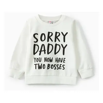 Baby Boy Letter Print Sweatshirt