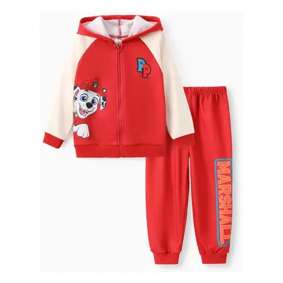 PAW Patrol Toddler Boy/Girl 2pcs Chase/Marshall/Skye Colorblock Long-sleeve Hooded Jacket And Pa