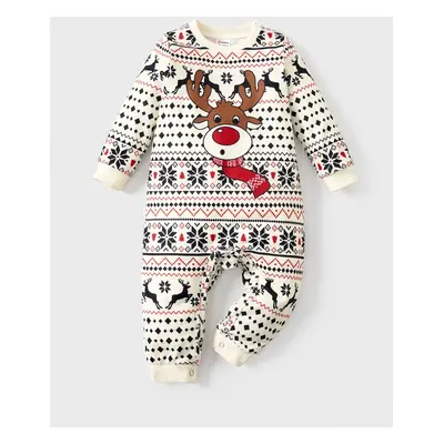 Christmas Reindeer Sweatshirt Big Graphic Long Sleeves Tops