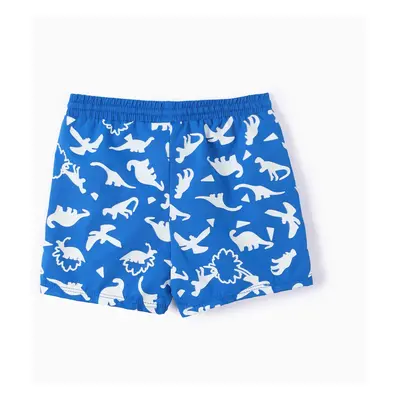 Toddler Boy Water-reactive Dino Print Swim Trunks