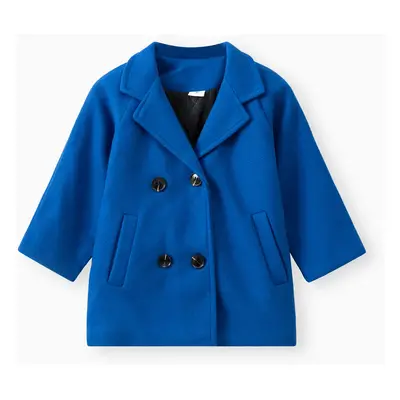 Toddler Girl/Boy Lapel Collar Double Breasted Coat