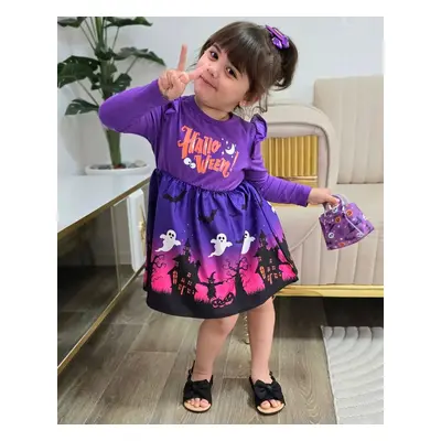 Toddler Girl Halloween Flutter Sleeve Dress