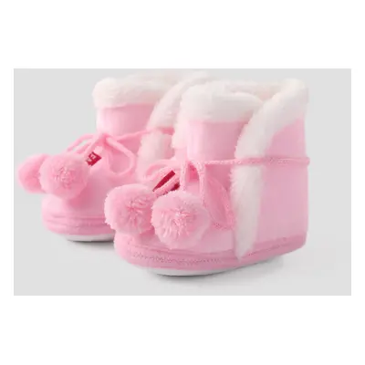 Christmas Baby & Toddler Pompom Decor Furry Prewalker Shoes