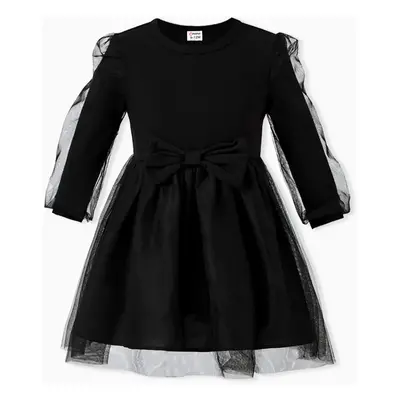 Family Matching Sets Black Plaid Shirt or Elegant Off-Shoulder Cross Front Tulle Mesh Dress