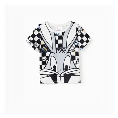 Looney Tunes Family Matching Black and White Checkered with Character Print Tee/Sleeveless Halte