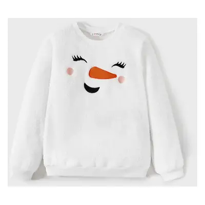 Christmas Family Matching Snowman Fleece Tops