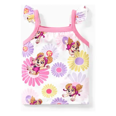 PAW Patrol 1pc Toddler Girls Skye Character Floral Ruffled Camisole/Tank Top