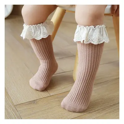 Baby / Toddler Lace Ruffled Antiskid Middle Socks