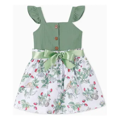 Toddler Girl 2pcs Crop Top and Floral Print Skirts Set