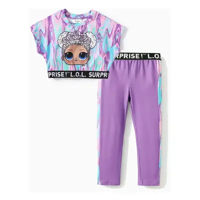 L.O.L. SURPRISE! Toddler/Kid Girls 2pcs Magical Line Character Print Tee with Pants Sporty Set