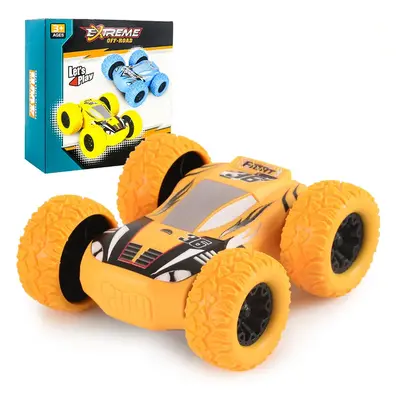 Kids Toy Pull Back Car Double-Sided Friction Powered Flips Inertia Big Tire 4WD Car Off-Road Veh