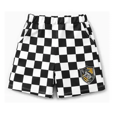 Harry Potter Toddler/Kid Boy Chess Grid pattern Preppy style Shorts