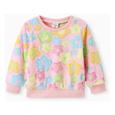 Toddler Girl Floral Sweatshirt/Top