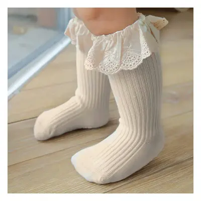 Baby / Toddler Lace Ruffled Antiskid Middle Socks