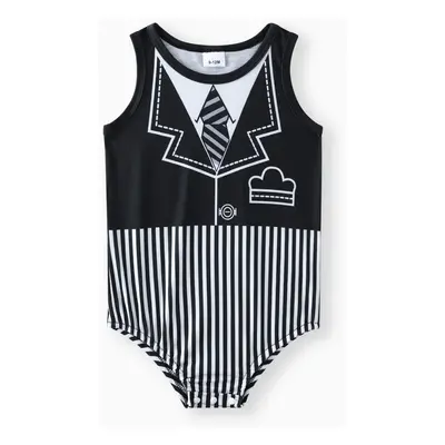 Baby Boy 1pcs Basic Sleeveless Romper, Soft Polyester Material, Colorfast and Durable