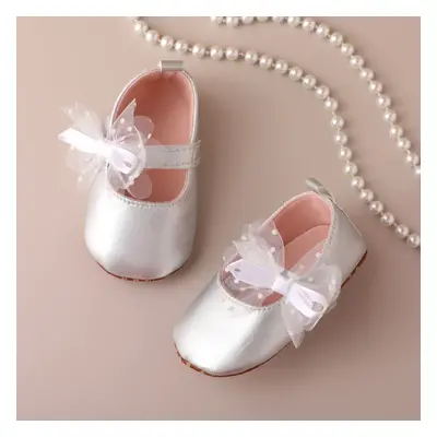 Baby/Toddler Girl Sweet Style Solid Color Bow Applique Velcro Closure Shoes