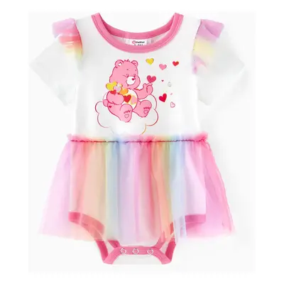 Care Bears Baby Girls Mother's Day 1pc Character Print Mesh Romper