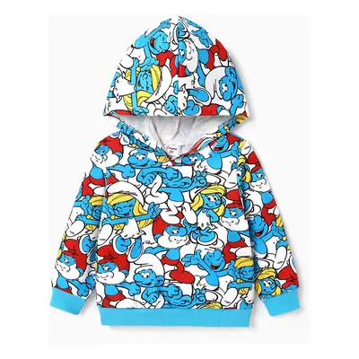 The Smurfs Family Matching Character Graphic Print Long-sleeve Hooded Tops