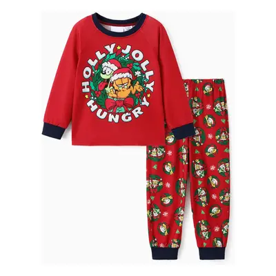 Garfield Family matching Christmas Print Pajama Set(Flame Resistant)