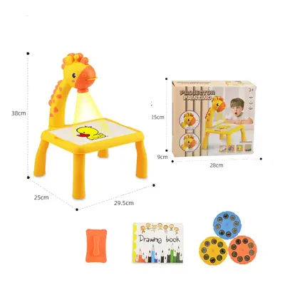 Multifunctional Projector Drawing and Writing Desk for Kids with Sound Effects and Detachable Ro