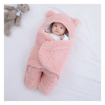 Baby Winter Cotton Plush Hooded Swaddles