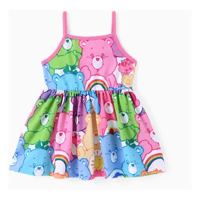 Care Bears Baby Girl Colorful Striped or Allover Print Cami Dress