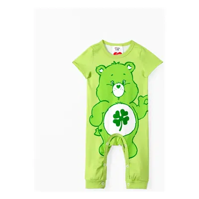 Care Bears 1pc Saint Patrick's Day Baby Girl/Boy Rainbow Character Print Jumpsuit