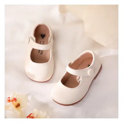 Toddler/Kids Girl Solid Color Basic Style Velcro Leather Shoes