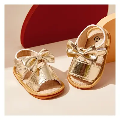 Baby / Toddler Solid Bowknot Velcro Closure Sandals