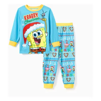 SpongeBob SquarePants Family matching Christmas Print Pajamas Set(Flame Resistant)