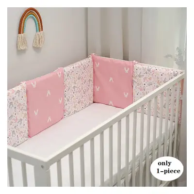 1-piece 100% Cotton Baby Crib Bumpers Removable Guard Rail Padded Circumference Bed Protection S